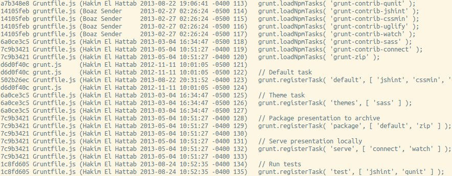 git blame